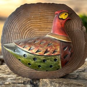 Vintage Lefton ceramic pheasant collectible wall plaque Made in Japan